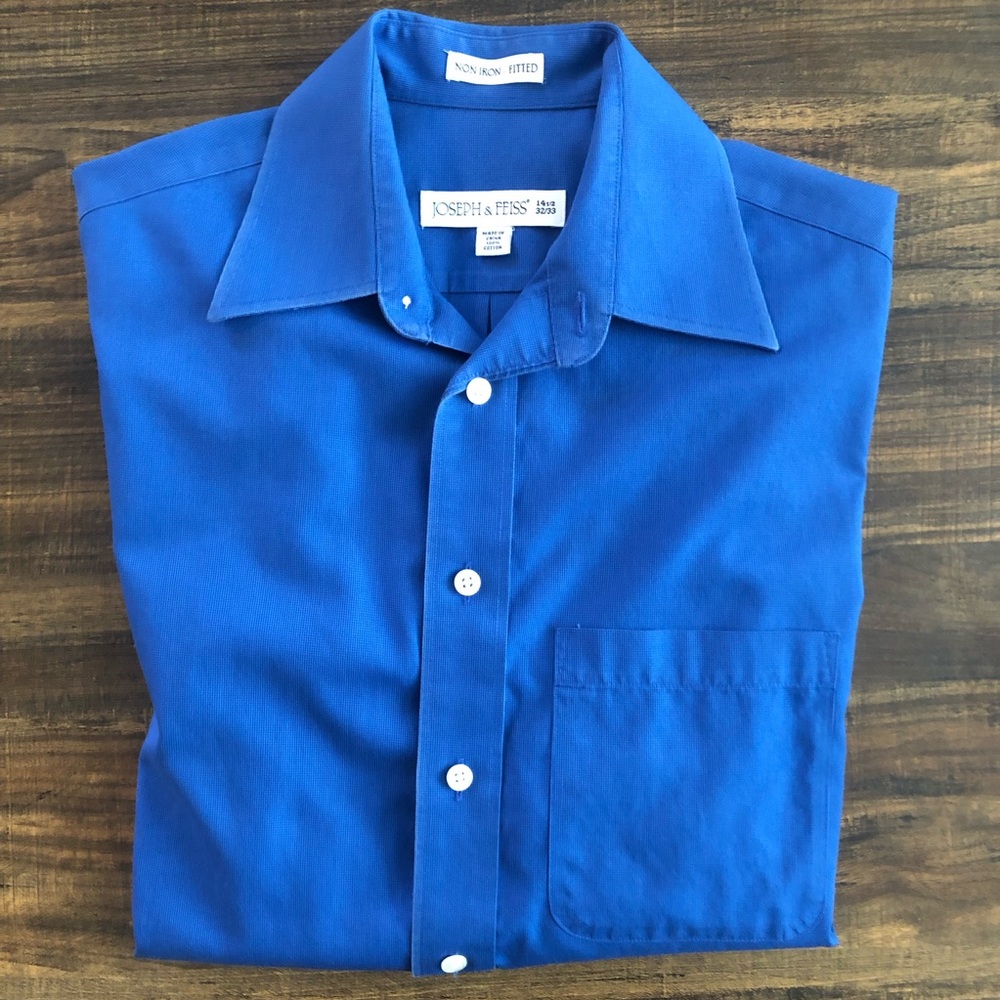 Blue Joseph & Feiss Fitted Button Down/Dress Shirt